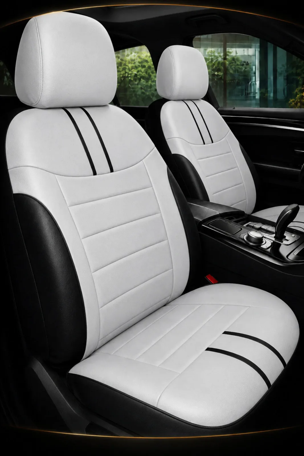Alfa Romeo 156 1997–2007 Colorline Elegance Serisi Deri Gri Siyah Koltuk Kılıfı