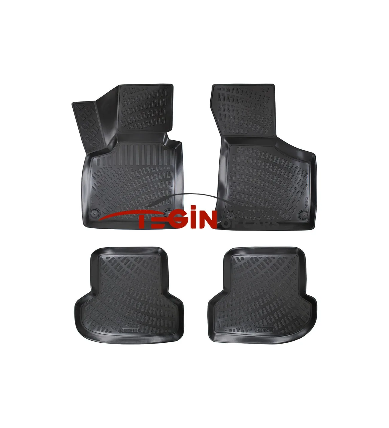 Audi A3 2013 3D Havuzlu Paspas Siyah