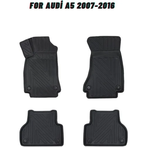 Audi A5 2007-2016 ile Uyumlu Carbon Desenli Ultra Premium Havuzlu Oto Paspas