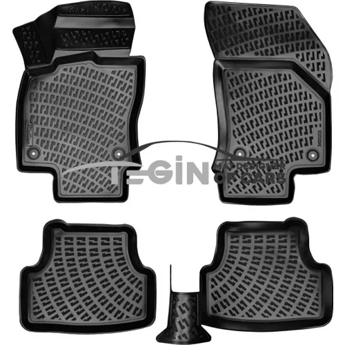 Audi Q2 2022 3D Havuzlu Paspas Siyah
