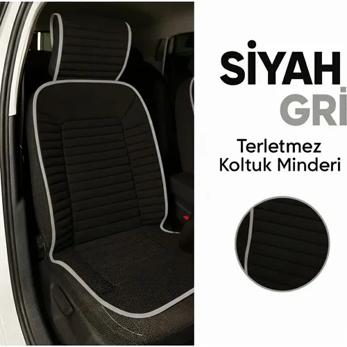 Chevrolet Spark 2009-2015 Uyumlu Oto Koltuk Minderi Ergonomik Bumerang 2'li Lüks Set Siyah Gri