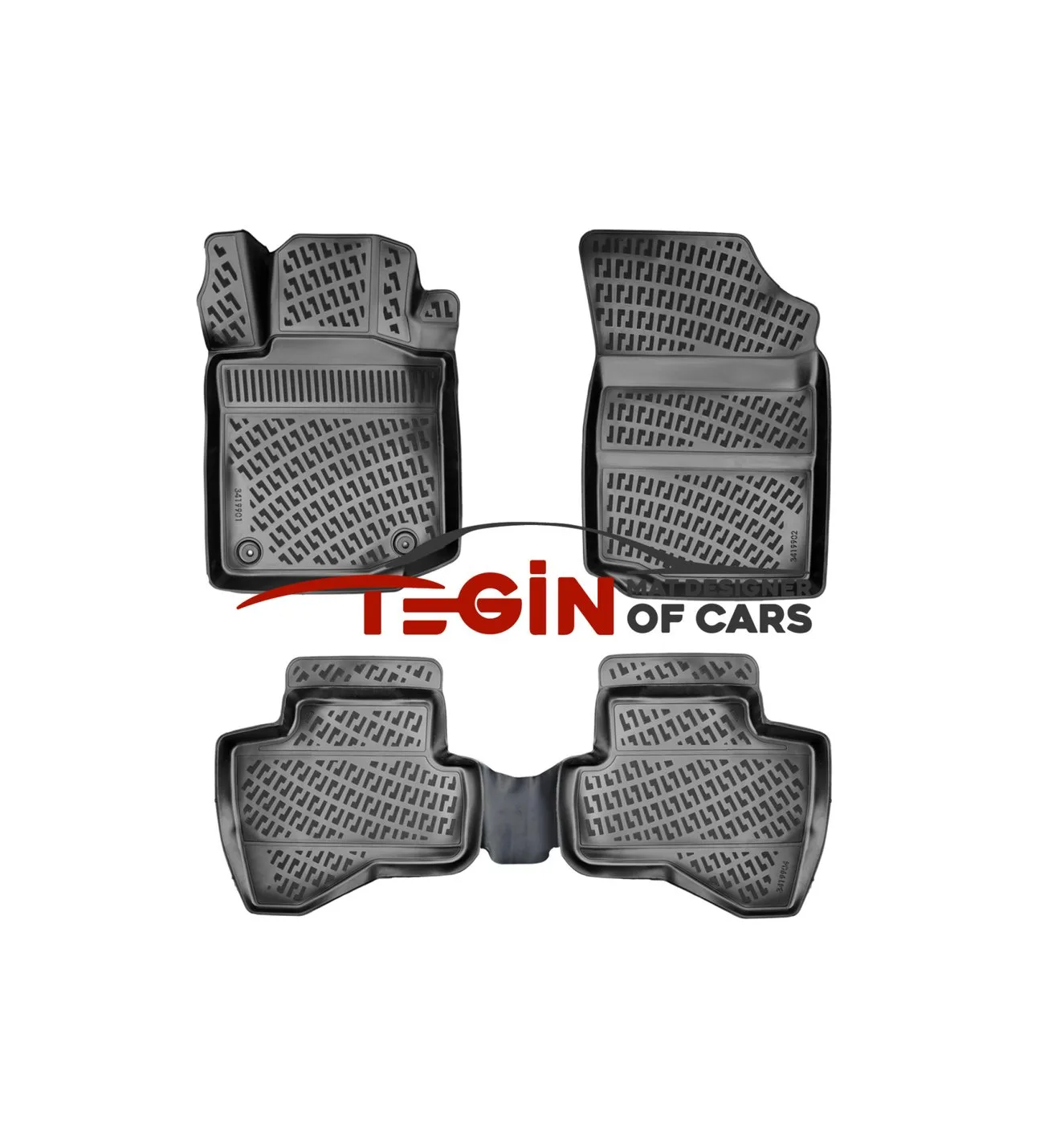 Citroen C1 2010 3D Havuzlu Paspas Siyah