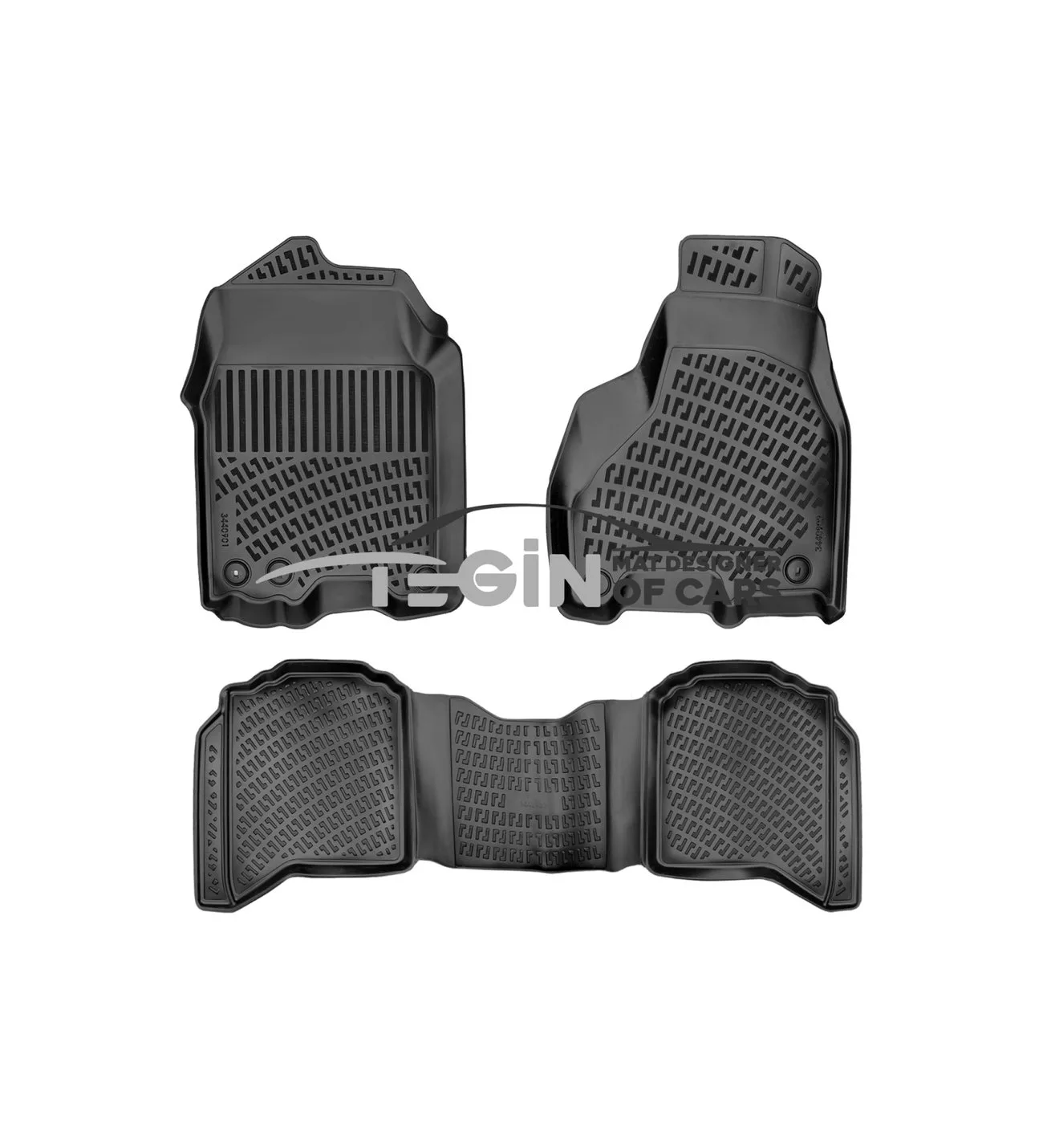 Dodge Ram Quad Cab Usa 2011 3D Havuzlu Paspas Siyah