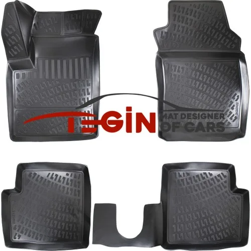 Fiat 500 C 2008 3D Havuzlu Paspas Siyah