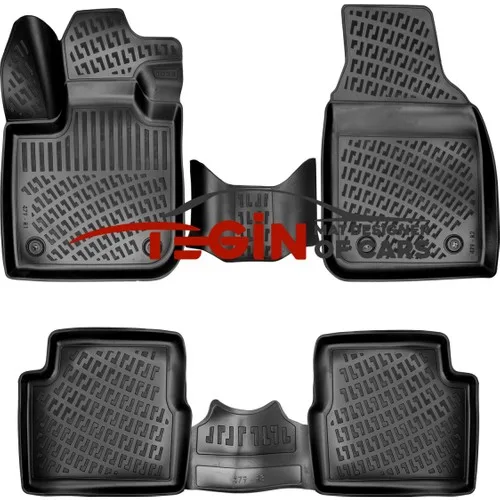 Fiat 500 E Elektrikli 2021 3D Havuzlu Paspas Siyah