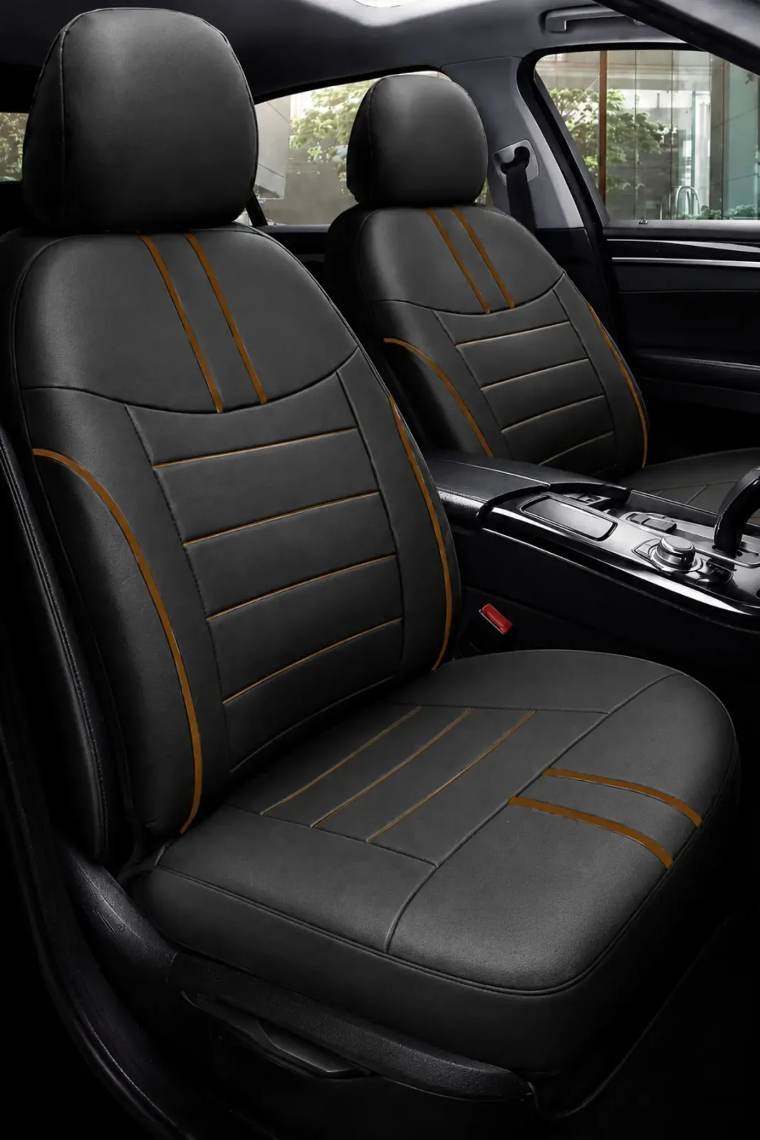 Fiat 500X 2014–2024 Colorline Sport Serisi Deri Siyah Taba Koltuk Kılıfı