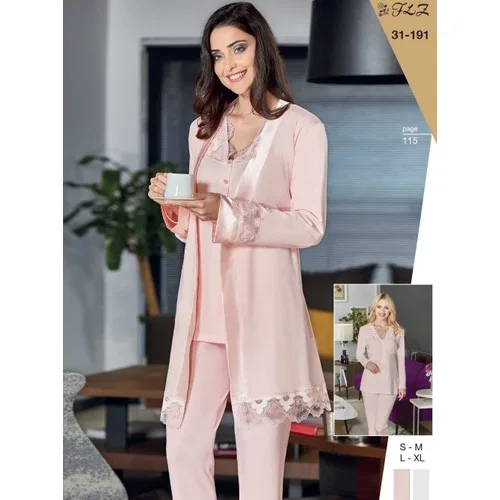 Flz 31-191 Kışlık Bayan 3'Lü Pijama Takımı
