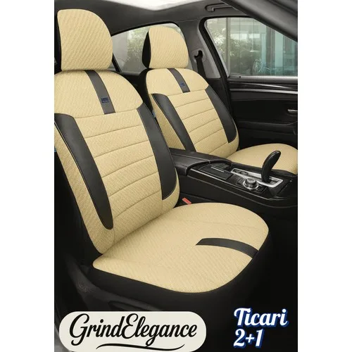 Ford Kuga 2008-2012 Trend – Ticari Araç 2+1 Uyumlu Vira GrindSport Koltuk Kılıfı – Bej Siyah, Kolay Montaj