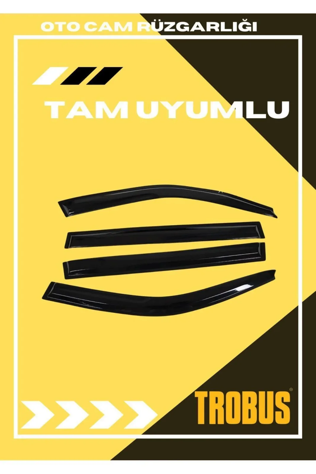 Ford Ranger 2006-2013 Tam Uyumlu Mügen Cam Rüzgarlığı 4lü