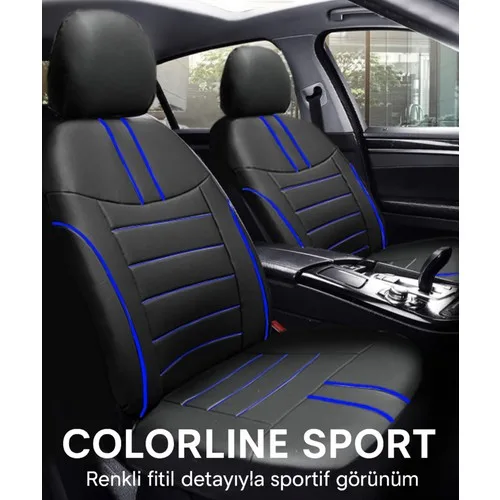 Mini Paceman 2012–2016 Colorline Sport Serisi Deri Siyah Mavi Koltuk Kılıfı