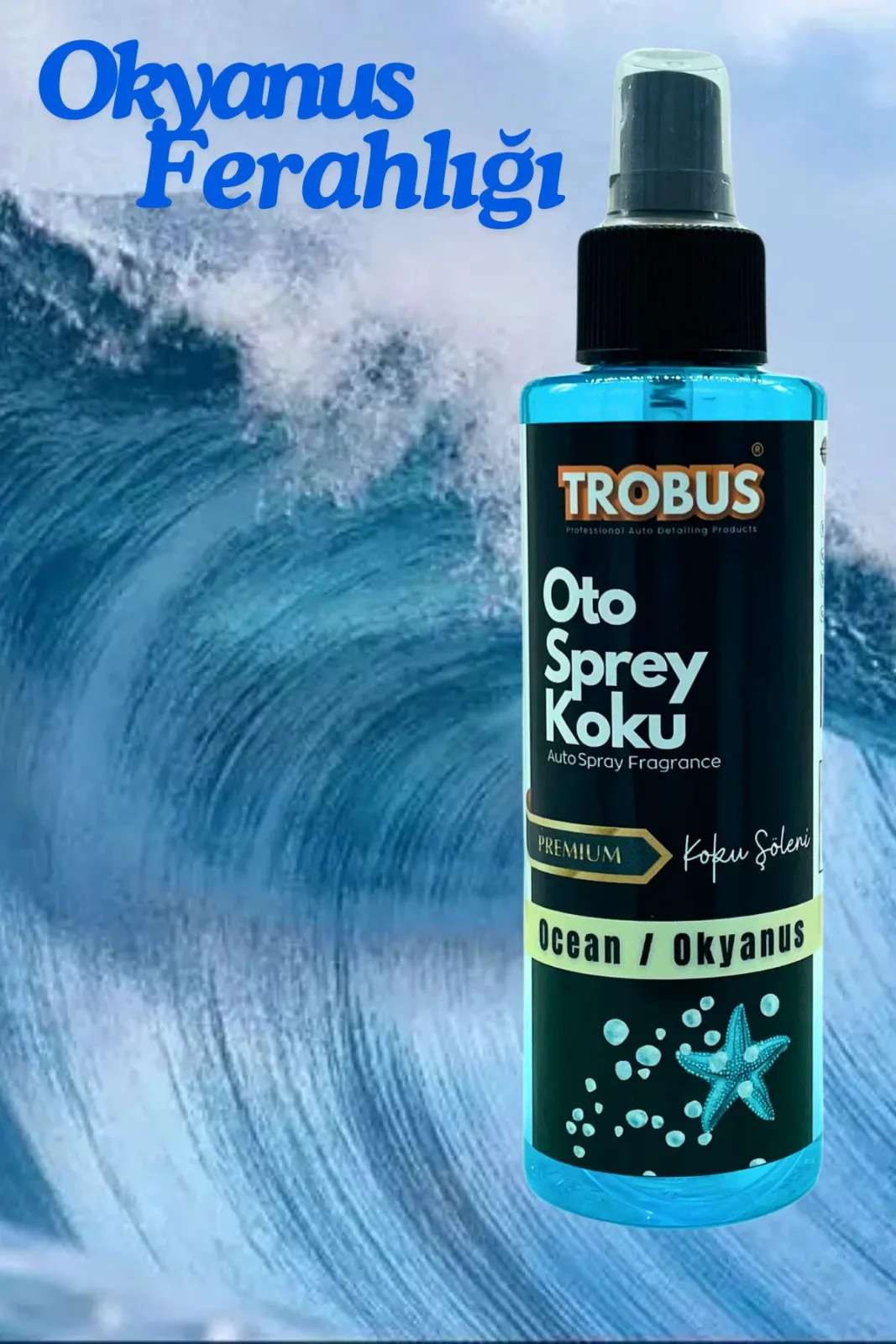 Ocean/Okyanus Oto Sprey Koku - Premium Okyanus Ferahlığı (150 ml)