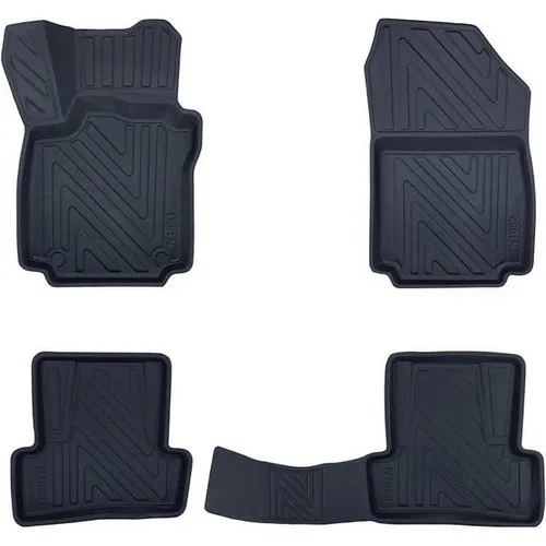 Renault Clio 3 2005-2012 ile Uyumlu Carbon Desenli Ultra Premium Havuzlu Oto Paspas