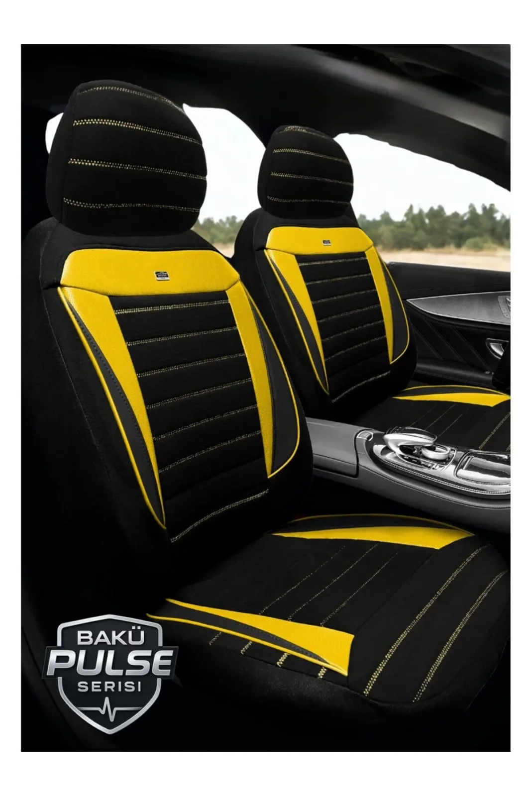 Renault Megane - 4  2016 ve Sonrası Bakü Pulse Serisi Raşel Siyah Koltuk Kılıfı