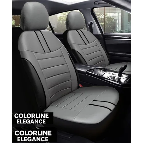Renault Megane - 4  2016 ve Sonrası Colorline Elegance Serisi Deri Füme Siyah Koltuk Kılıfı