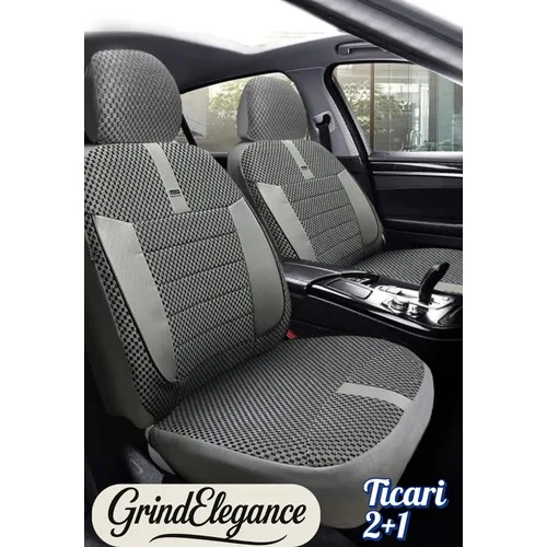 Renault Megane Iv 2017- Sedan – Ticari Araç 2+1 Uyumlu Vira GrindSport Koltuk Kılıfı – Gri, Kolay Montaj