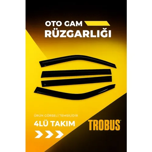 Trobus BMW 3 Serisi E90 320d / 320i / 316i (2005-2012) Uyumlu Siyah Mügen Cam Rüzgarlığı 4'lü