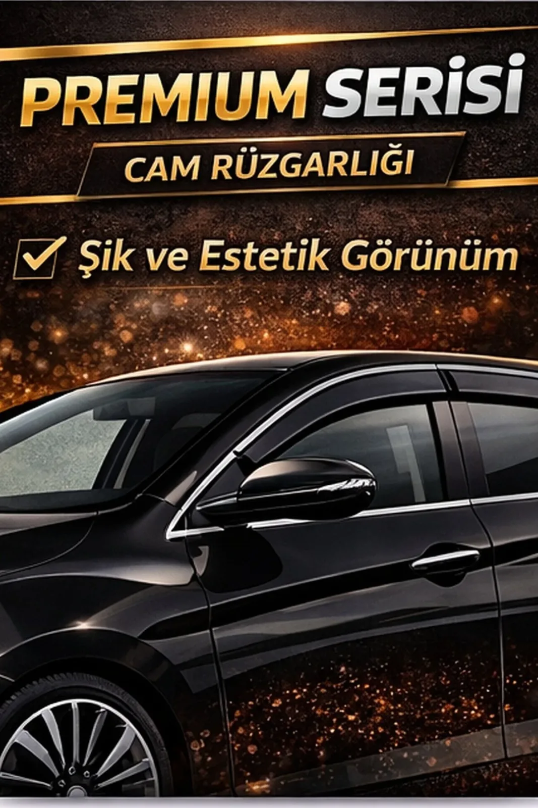 Trobus Ford Tourneo Courier Fitil Üstü 2023 Mügen Cam Rüzgarlığı 2'li Takım