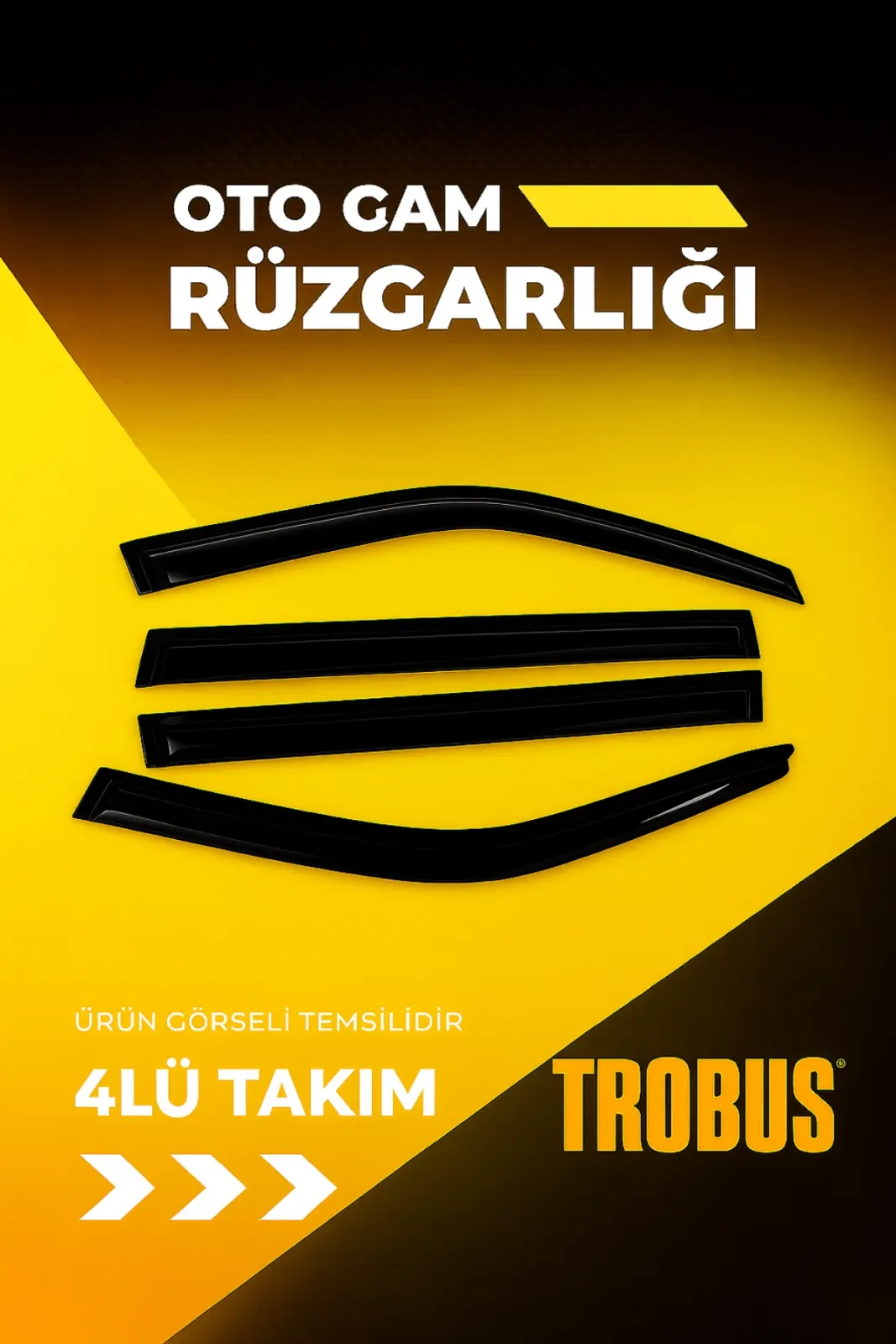 Trobus Opel Movano B 2011 Mügen Cam Rüzgarlığı (2'li)