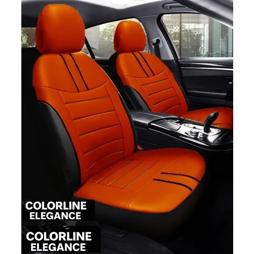Volvo 850 Sedan 1991–1997 Colorline Elegance Serisi Deri Turuncu Siyah Koltuk Kılıfı