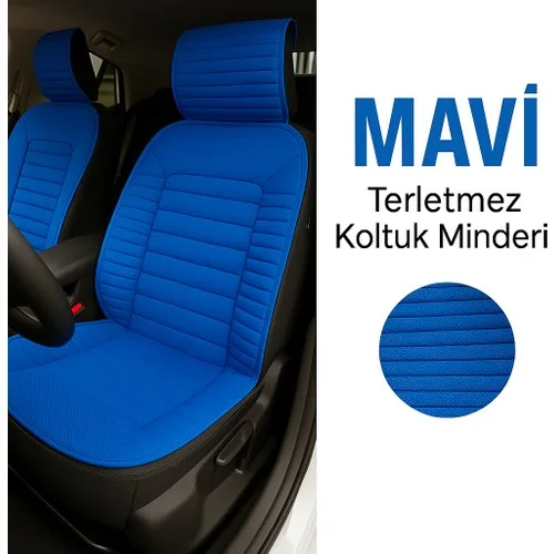 Volvo C30 2006 ve Sonrası Uyumlu Oto Koltuk Minderi Ergonomik Bumerang 2'li Lüks Set Mavi