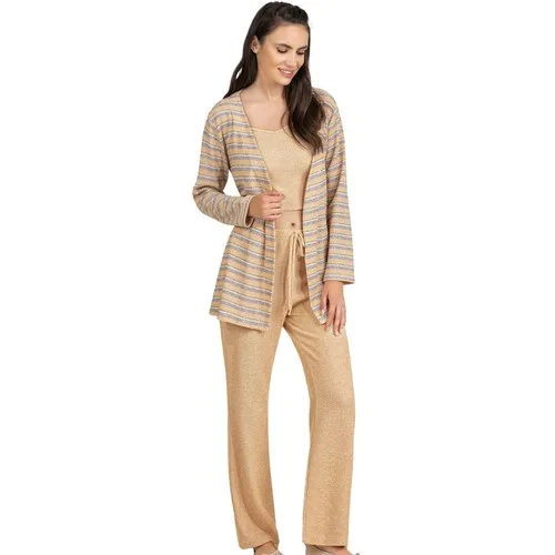 Dowry Kadın Örme Üçlü Homewear Set Dowry 15-20