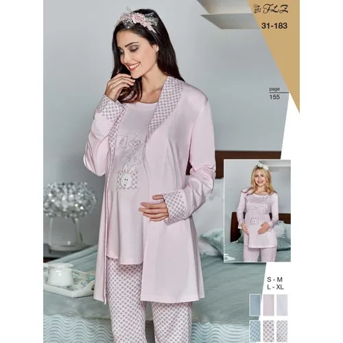 Flz 31-183 Kışlık Lohusa 3'Lü Pijama Takımı