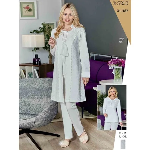 Flz 31-187 Kışlık Bayan 3'Lü Pijama Takımı