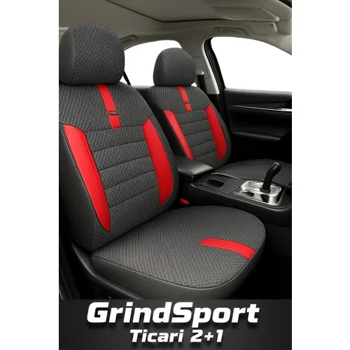 Ford Mondeo 2008-2014 Sedan Turnier 4 Kapı 5 Kapı – Ticari Araç 2+1 Uyumlu Vira GrindSport Koltuk Kılıfı – Siyah Kırmızı, Kolay Montaj