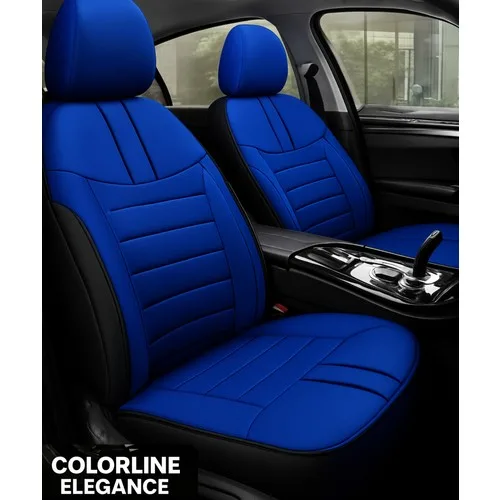 Hyundai Elantra 2001–Sonrası Colorline Elegance Serisi Deri Mavi Siyah Koltuk Kılıfı