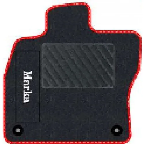 Tegin Audi Q7 2006-2015 Siyah Halı Kırmızı Kenar Çapraz Çizgi Topuk 2250 gr Paspas