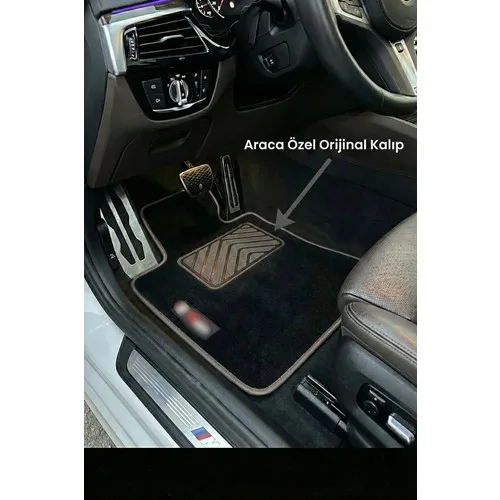 Tegin Mat Designer Of Cars Mercedes Cla Serisi X118 2019 ve S. Progressive Oto Paspas Siyah Halı Beyaz Kenar