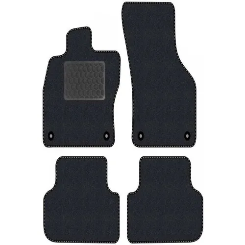 Tegin Toyota Rav4 2000-2005 Siyah Halı Siyah Kenar Deri Petek Topuk 2250 gr Paspas