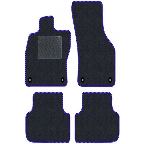 Tegin Volkswagen Polo 6n2 2000-2001 Siyah Halı Mavi Kenar Baklava Topuk 2250 gr Paspas