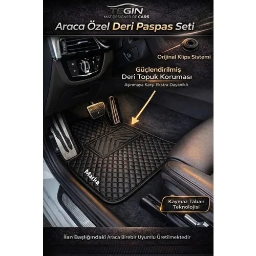Toyota Rav4 2000-2005 Dream Premium Deri Paspas Siyah Kenar