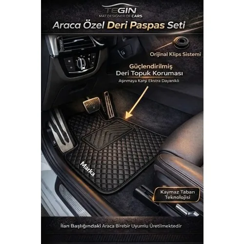Toyota Rav4 2006-2012 Active Premium Deri Paspas Siyah Kenar