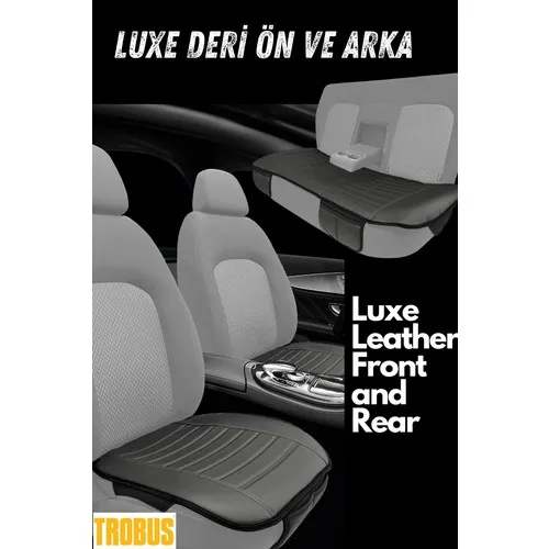 Toyota Yaris (2005 Öncesi) 1999–2005 Uyumlu Lüks Kalite Sıvı Geçirmez Deri Oturak Minder 3'lü Siyah