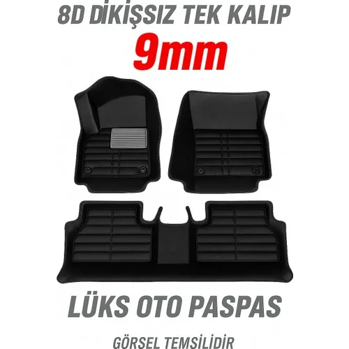 Trobus Citroen C-Elysee ve Peugeot 301 (2012-2022) Tam Set 8d Dikişsiz Tek Kalıp 9mm Lüks Oto Paspas