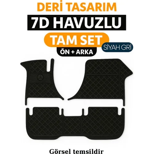 Trobus Volkswagen Passat B8 2019 7d Havuzlu Deri Oto Paspas Seti - [siyah Gri]